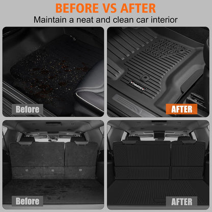 All Weather Floor Mats Full Sets for 2015-2020 Chevy Chevrolet Suburban
