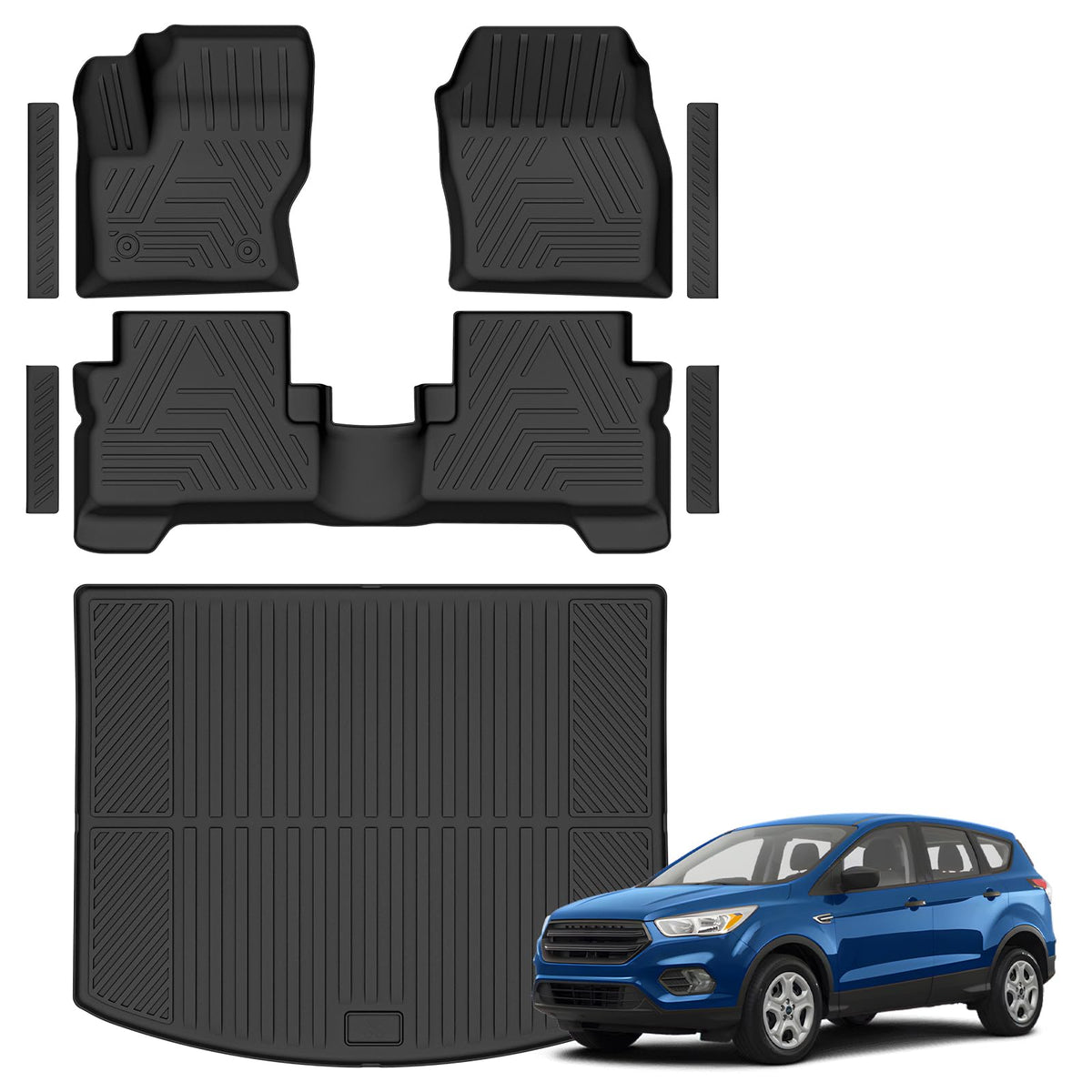 All Weather Floor Mats Full Sets for 2015-2020 Chevy Chevrolet Suburban