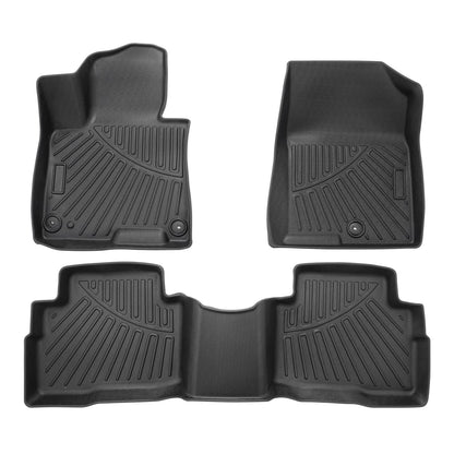 Powerty Floor Mats for 2019-2024 2025 Toyota RAV4 Accessories All Weather Floor Liner 3D TPO 1st & 2nd Row Floor Mat Heavy-Duty Floor Liners(FIT All Models)