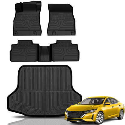KUST Custom Fit Floor Mats for 2019-2025 2026 Nissan Altima Accessories All Weather Floor Mat Carpet Liners Front Rear 2 Row Seat Black Liner TPE