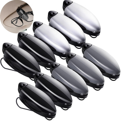 Frienda 10 Pcs Sunglass Visor Clip for Car, Colorful