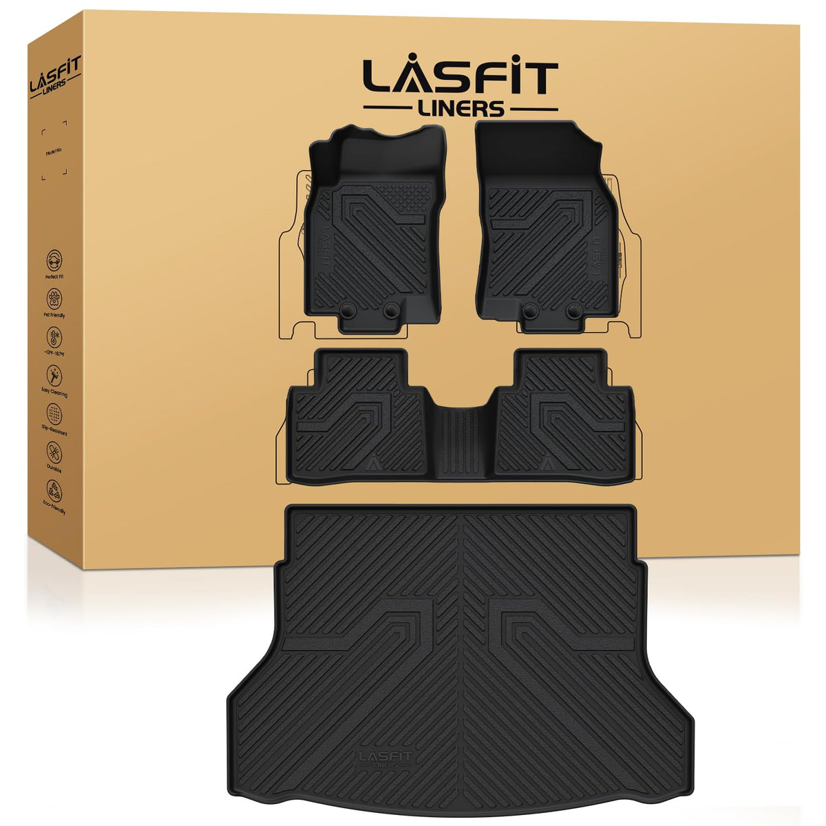 LASFIT Floor Mats for Hyundai Santa Fe Gas 2027 2026 2025 2024