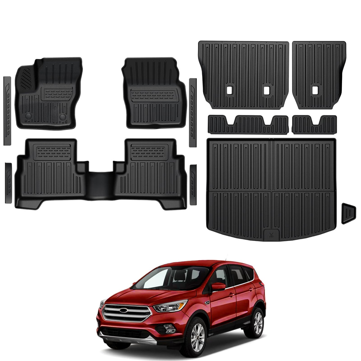 Floor Mats for 2018-2024 Ford Expedition 7-Seat Accessories