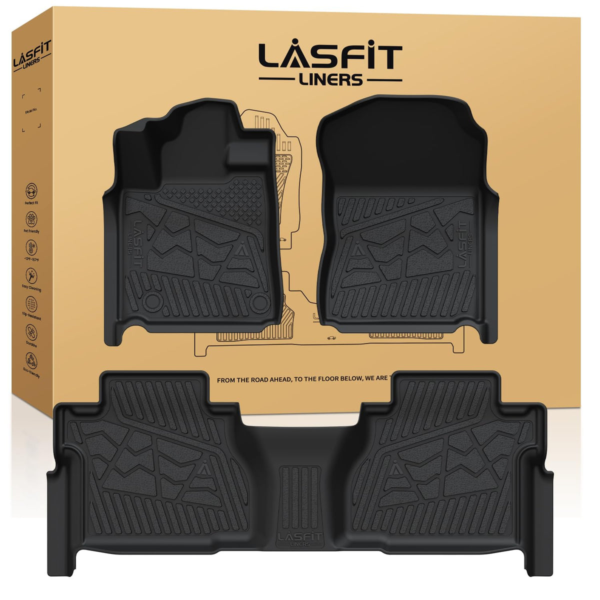 LASFIT Floor Mats for Toyota 4Runner 2013-2024 & for Lexus GX460 2014-2023