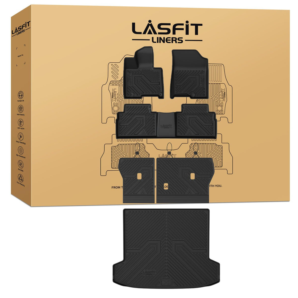 LASFIT Floor Mats for KIA EV9 6-Seat 2026 2025 2024