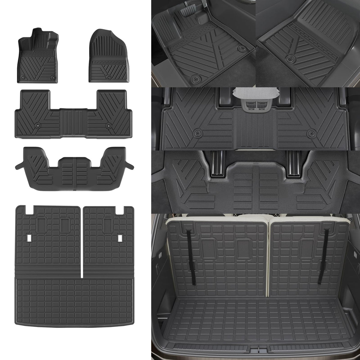 Rongtaod Floor Mats Set for 2021-2026 Kia Sorento 6&7 Seats Accessories
