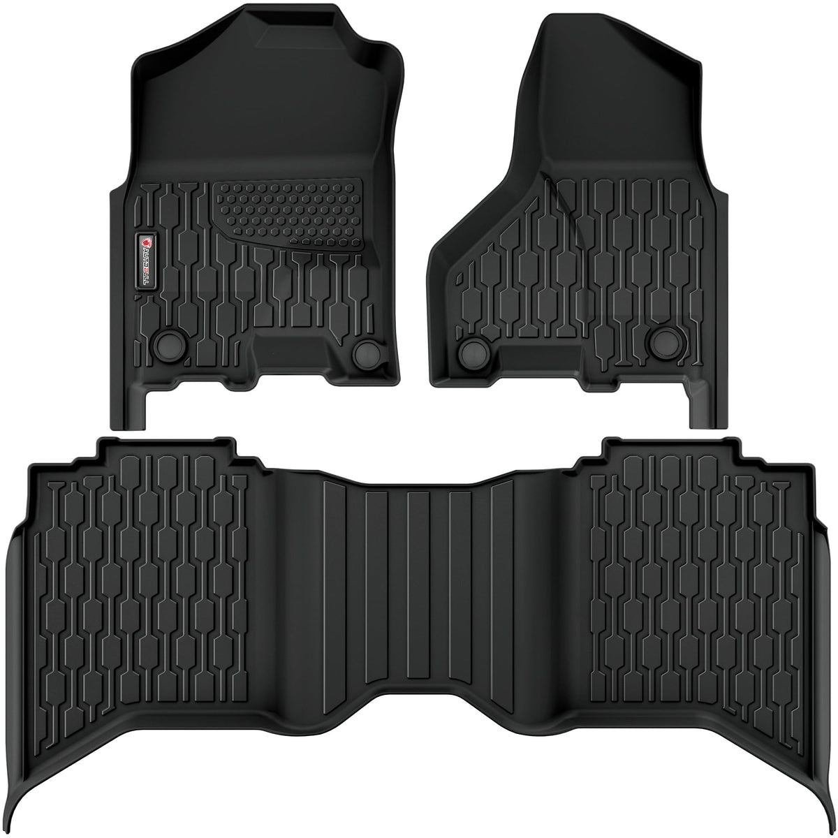 Floor Mats Compatible with Mazda CX-5 2017-2025, All Weather TPE Floor Liners, Custom Fit Car mats, 1st & 2nd Row, Black