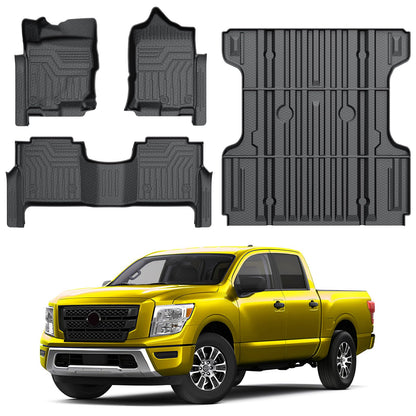 KUST Custom Fit Floor Mats for 2019-2025 2026 Nissan Altima Accessories All Weather Floor Mat Carpet Liners Front Rear 2 Row Seat Black Liner TPE