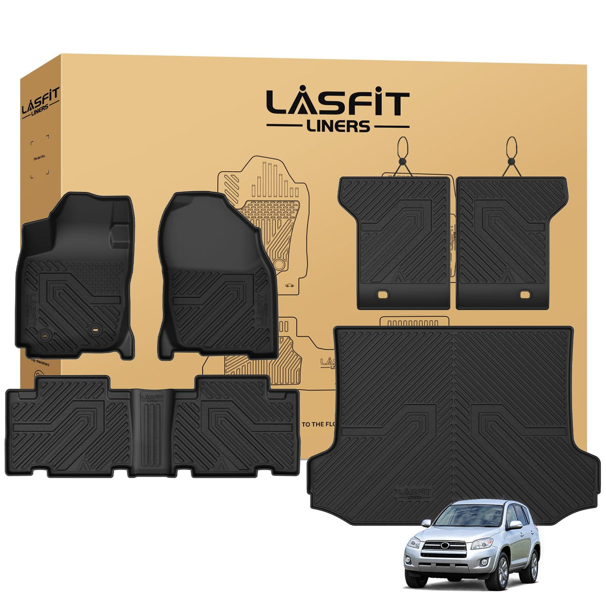 LASFIT Floor Mats for Toyota 4Runner 2013-2024 & for Lexus GX460 2014-2023
