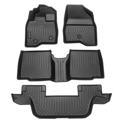 Car Floor Mats for 2012-2017 Chevy Equinox &GMC Terrain/Terrain Denali,All Weather TPE Full Set Includes 1st 2nd Row Front (for 12-17 Chevrolet Equinox/GMC Terrain/Denali)