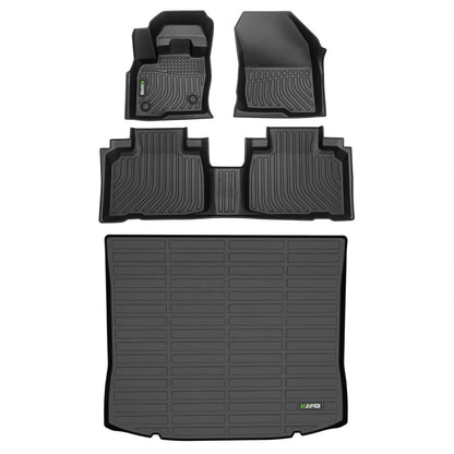 HAFIDI® Floor Mats & Cargo Liner Set Fit for 2023-2027 Kia NIRO & NIRO Hybrid (Not for NIRO EV &NIRO PHEV) All Weather Protection TPE Anti-Slip Floor Liners Custom Accessories -Black