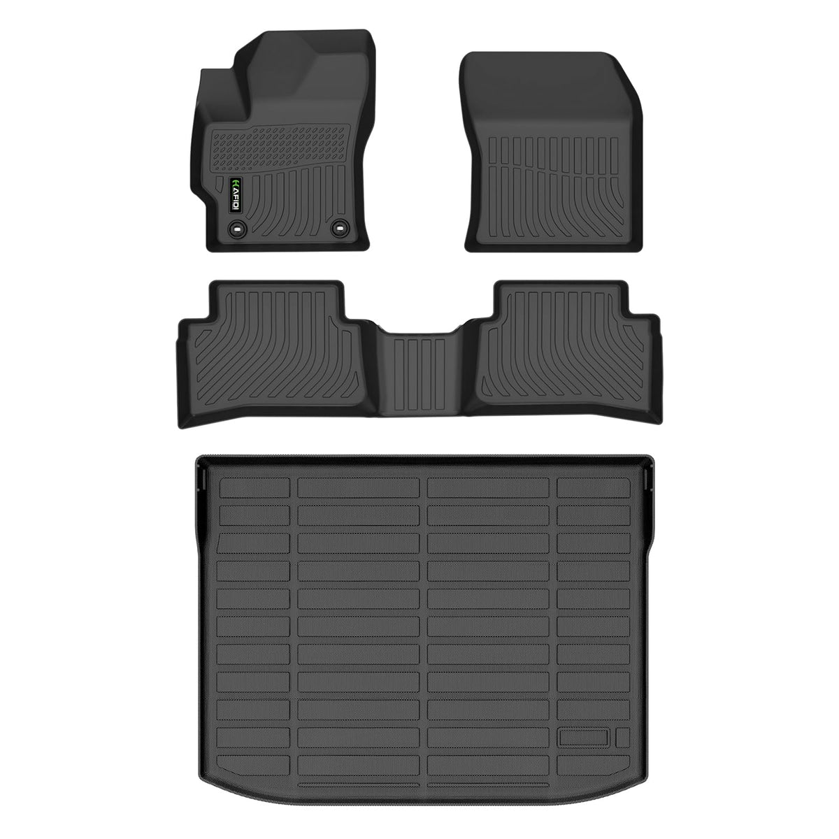 Floor Mats Custom for Toyota Corolla 2009-2013 All Weather Protection TPE Heavy Duty Non-Slip Automotive Floor Liners Fits Front& 2nd Row Full Set Accessories, Black