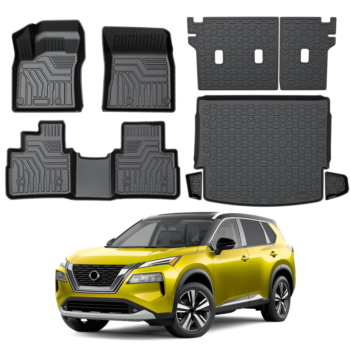 KUST Custom Fit Floor Mats for 2019-2025 2026 Nissan Altima Accessories All Weather Floor Mat Carpet Liners Front Rear 2 Row Seat Black Liner TPE