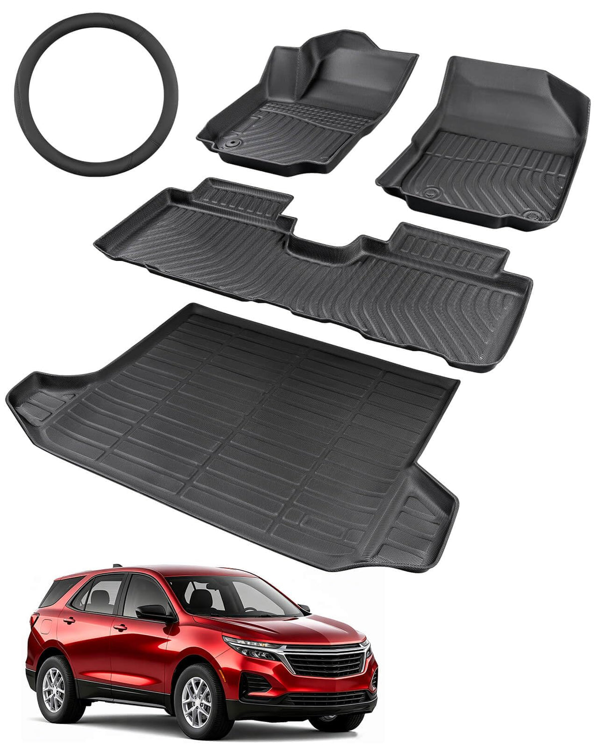 Car Floor Mats for Chevy Equinox for GMC Terrain 2018-2024