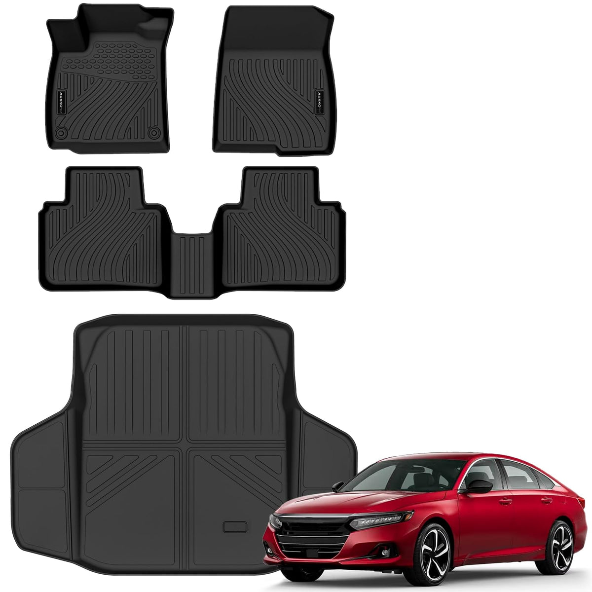 AUXKO All Weather Floor Mats for Honda Accord Sedan 2013-2017