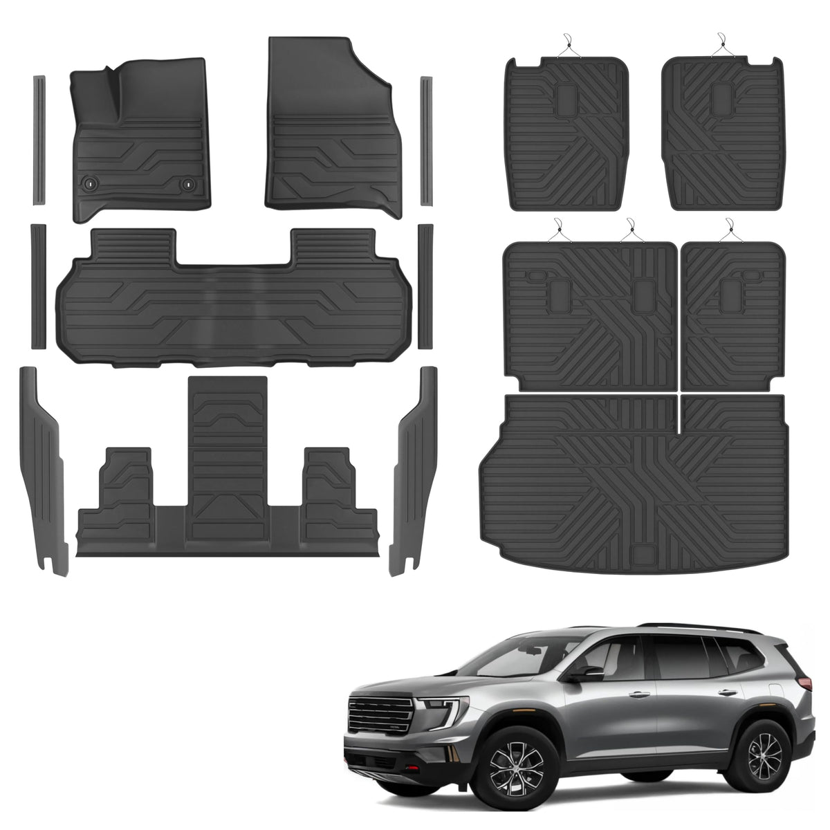 KARPAL Floor Mats for 2017-2026 2027 Chrysler Pacifica 7 Seats (Not Hybrid)