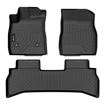 Floor Mats Custom for Toyota Corolla 2009-2013 All Weather Protection TPE Heavy Duty Non-Slip Automotive Floor Liners Fits Front& 2nd Row Full Set Accessories, Black