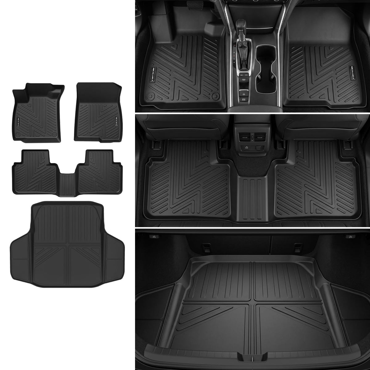 Floor Mats & Cargo Liner for 2022-2026 Jeep Wagoneer 8 Passenger (Non L/S)
