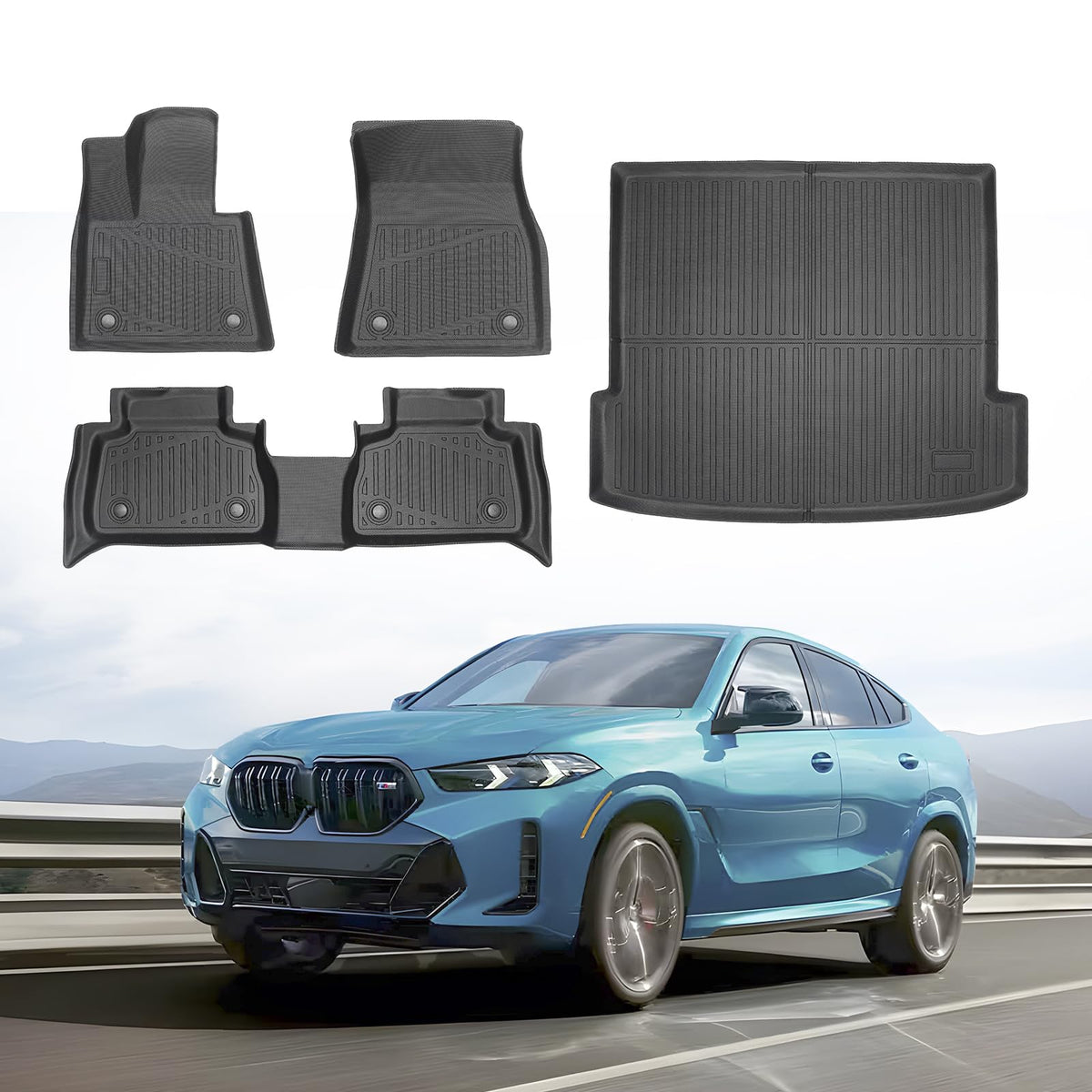 Cartist Floor Mats Fit for Honda HR-V HRV 2023 2024 2025 2026 (Include Hybrid) All Weather Floor Liners Front & 2nd Row Floor Mat for HRV Heavy Duty