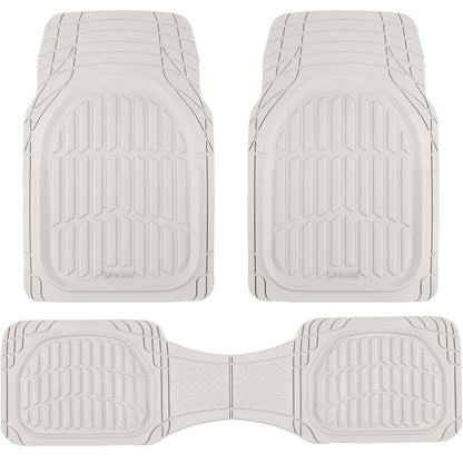 Motor Trend FlexTough LITE Rubber Car Mats Full Set - All Weather Floor Mats for Cars & SUVs - Automotive Waterproof Black Car Floor Mats for Cars Interior Accessories Universal Trim-to-Fit
