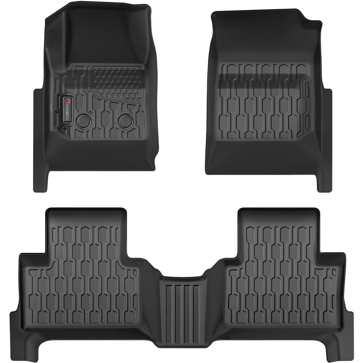 Floor Mats Compatible with Mazda CX-5 2017-2025, All Weather TPE Floor Liners, Custom Fit Car mats, 1st & 2nd Row, Black