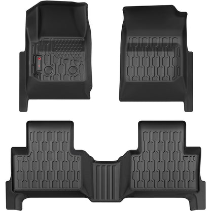 Floor Mats Compatible with Mazda CX-5 2017-2025, All Weather TPE Floor Liners, Custom Fit Car mats, 1st & 2nd Row, Black