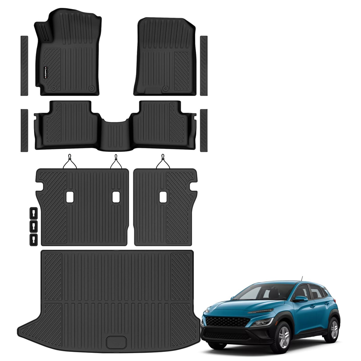 All Weather Floor Mats Full Sets for 2015-2020 Chevy Chevrolet Suburban