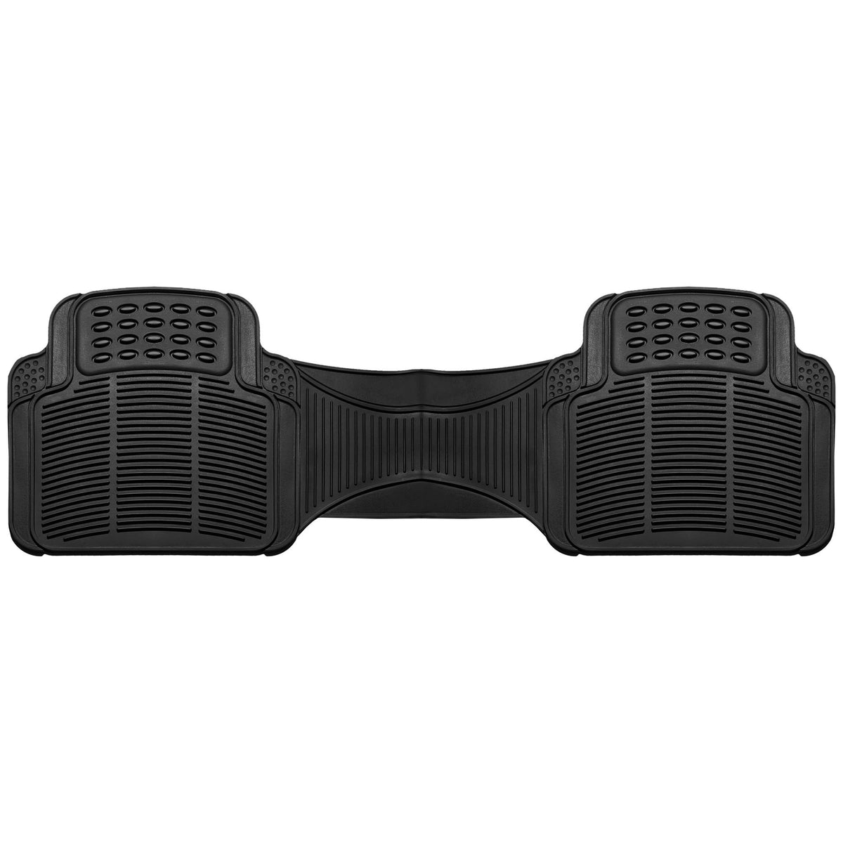 FH Group Automotive Floor Mats - Heavy-Duty Rubber, Universal Fit Full Set, ClimaProof, Trimmable For Most Cars, Sedan, SUV, Truck, Black