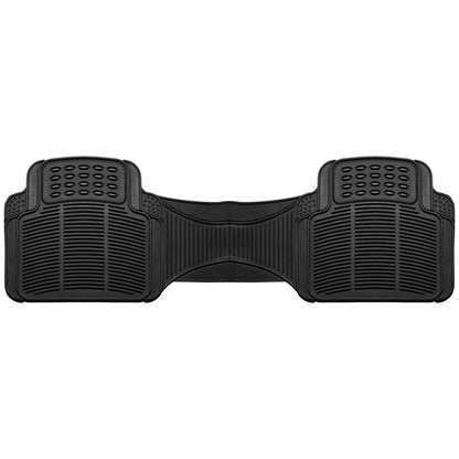FH Group Automotive Floor Mats - Heavy-Duty Rubber, Universal Fit Full Set, ClimaProof, Trimmable For Most Cars, Sedan, SUV, Truck, Black