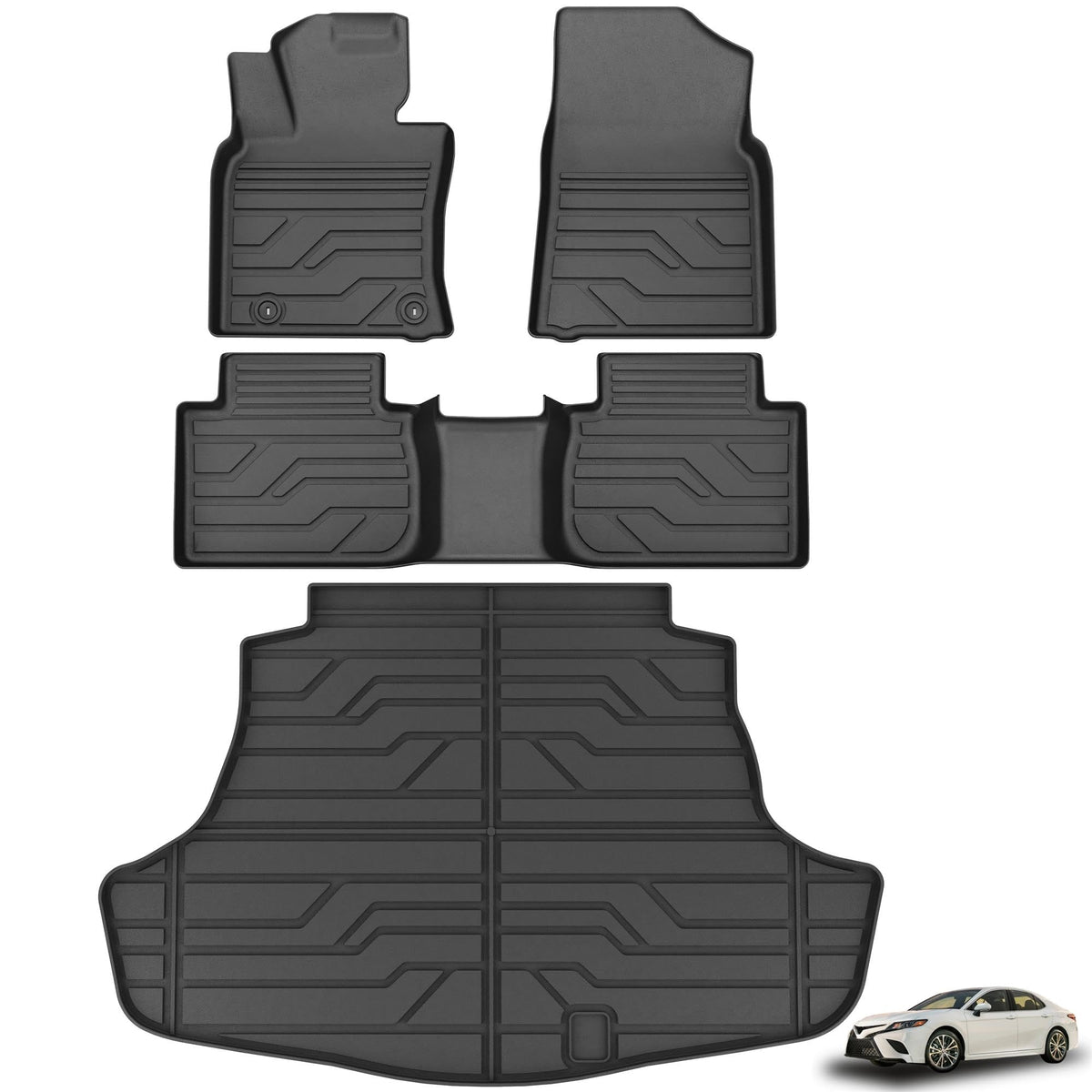 KARPAL Floor Mats for 2013-2024 Toyota 4Runner 5-Seat(W/o Sliding Tray)