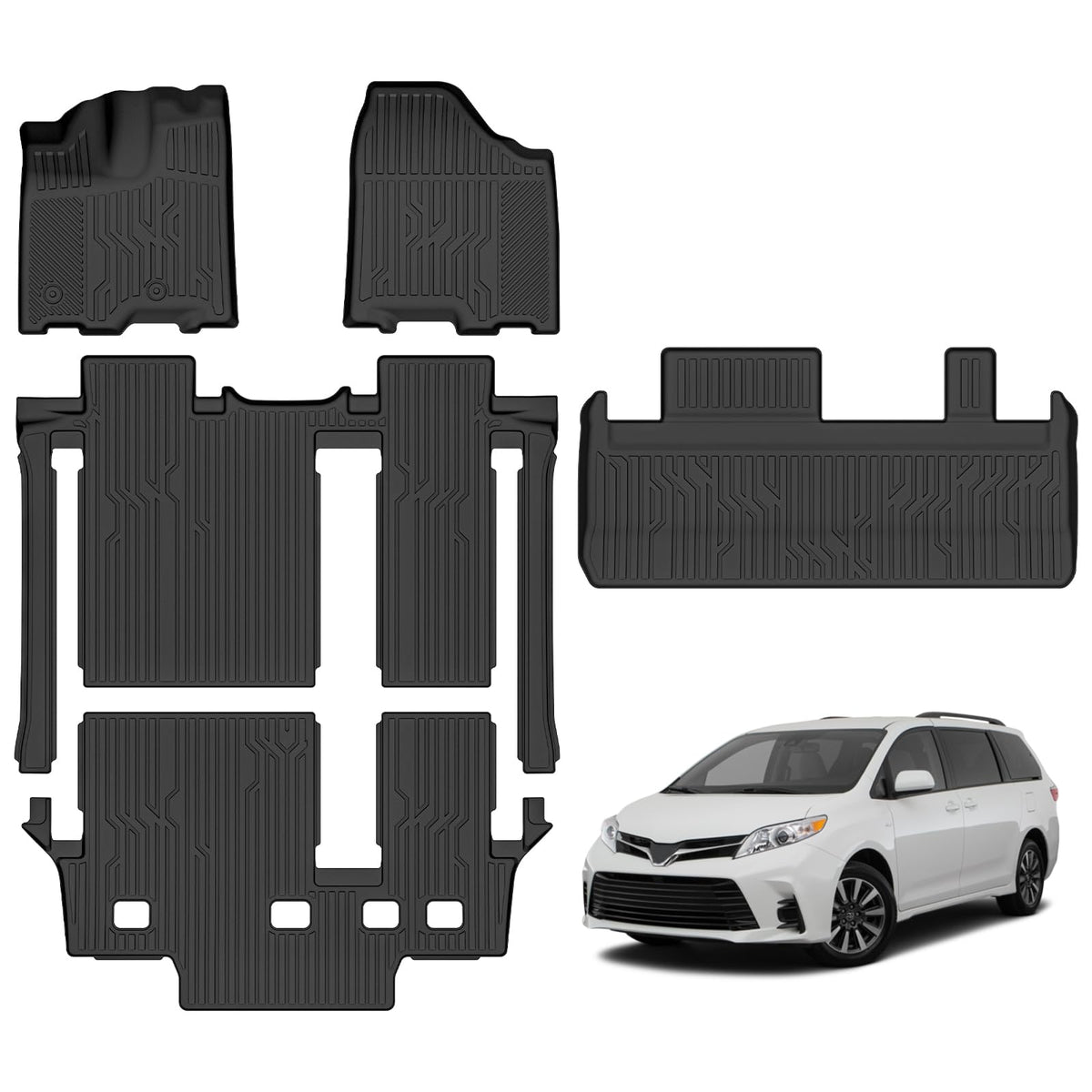 Floor Mats & Trunk Mat for Honda Civic Gas Sedan 2006-2011(Not for Coupe)