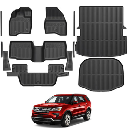 Floor Mats for 2018-2024 Ford Expedition 7-Seat Accessories