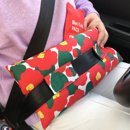 Hysterectomy Seatbelt Pillow Post Abdominal Surgery Myomectomy Pillows with Pocket for Ice/Hot Packs Breast Reduction Belly Incision Tummy Tuck C-Section Recovery Patients Gifts Minky Dot Light Gray