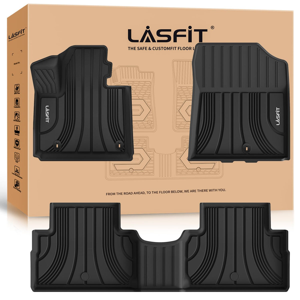 LASFIT Floor Mats for Hyundai Santa Fe Gas 2027 2026 2025 2024