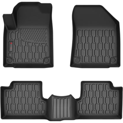 Floor Mats Compatible with Mazda CX-5 2017-2025, All Weather TPE Floor Liners, Custom Fit Car mats, 1st & 2nd Row, Black