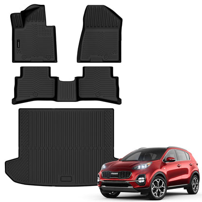 AUXKO Floor Mats Cargo Mat Backrest Mat for 2027 Kia Telluride Hybrid