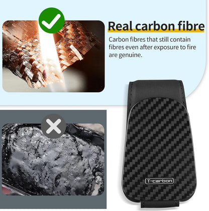 T-carbon Sunglass Holder for Car Sun Visor