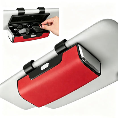 Car Eyeglasses Storage Case,Beige Anti-Scratch Sunglasses Holder