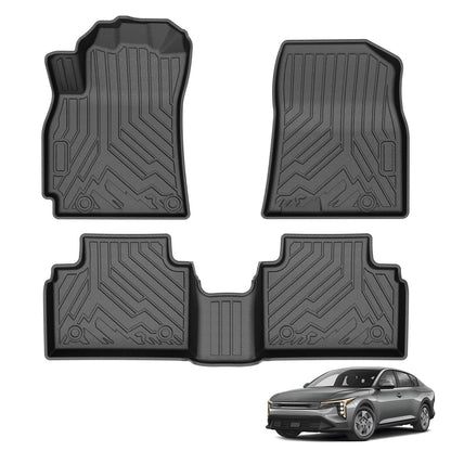 Powerty Floor Mats for 2019-2024 2025 Toyota RAV4 Accessories All Weather Floor Liner 3D TPO 1st & 2nd Row Floor Mat Heavy-Duty Floor Liners(FIT All Models)