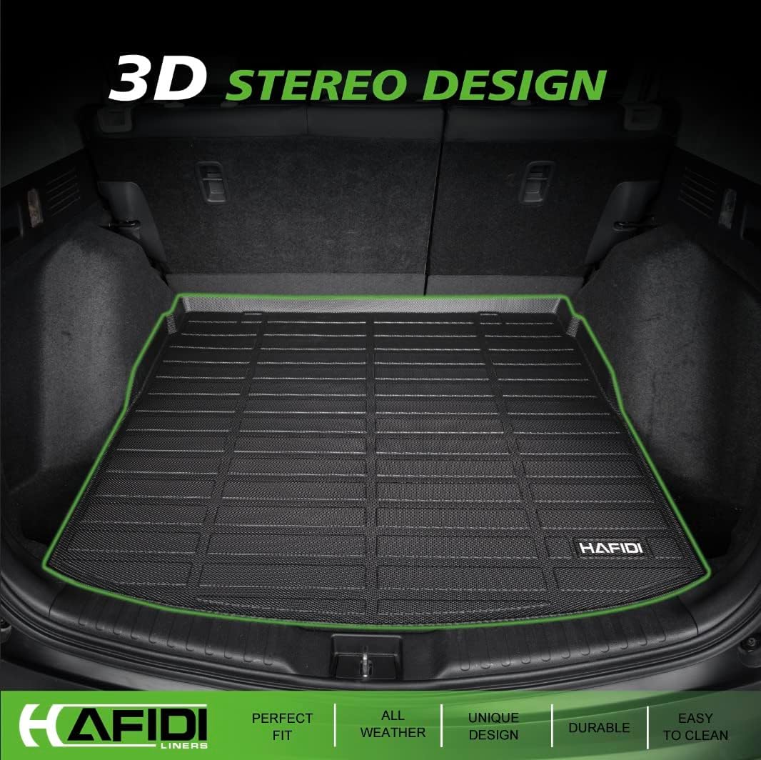 HAFIDI® Floor Mats & Cargo Liner Set Fit for 2023-2027 Kia NIRO & NIRO Hybrid (Not for NIRO EV &NIRO PHEV) All Weather Protection TPE Anti-Slip Floor Liners Custom Accessories -Black