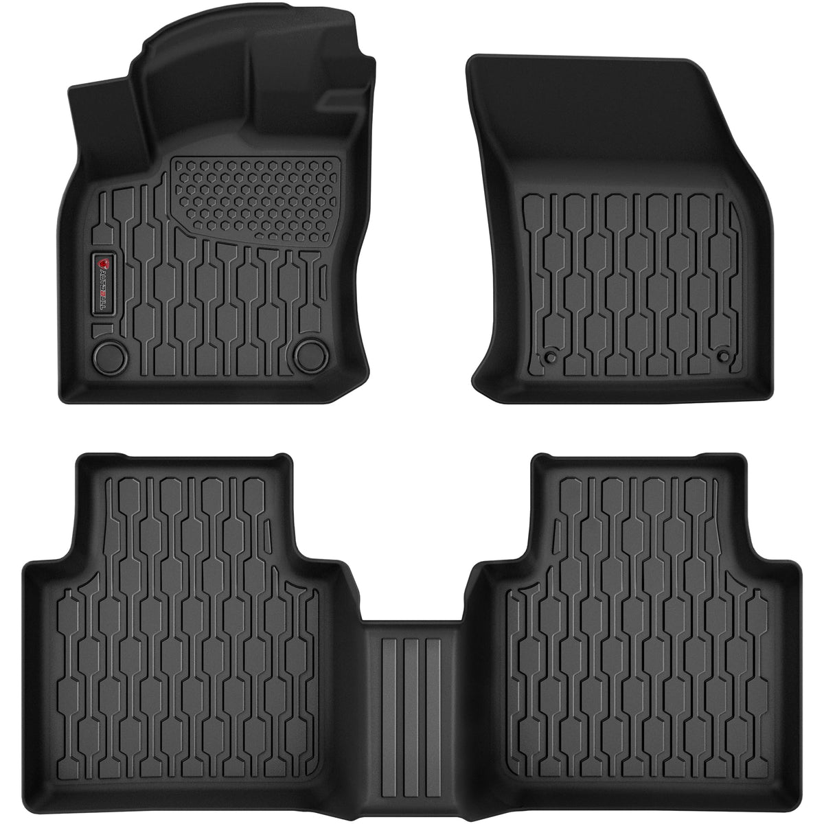 Floor Mats Compatible with Mazda CX-5 2017-2025, All Weather TPE Floor Liners, Custom Fit Car mats, 1st & 2nd Row, Black