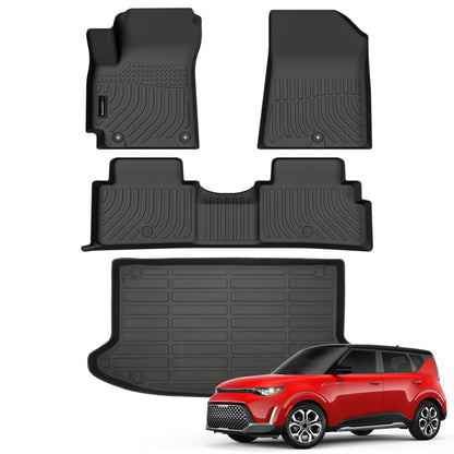 AUXKO Floor Mats Cargo Mat Backrest Mat for 2027 Kia Telluride Hybrid