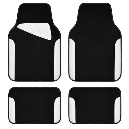 CAR PASS Waterproof Universal Car Floor Mats, Leopard Print Car Mats Fit for SUV,Vans,sedans, Trucks,Set of 4pcs Car Carpet with Driver Heel Pad and Nibs Backing, Leopard Car Accessories Gray Leopard