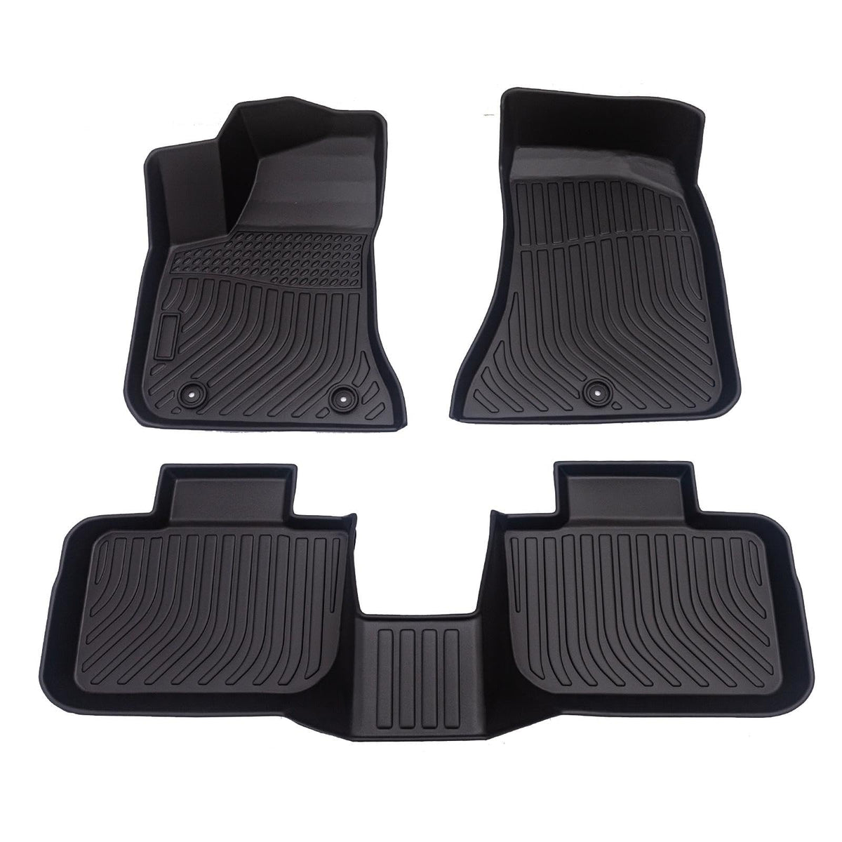 Car Floor Mats for 2012-2017 Chevy Equinox &GMC Terrain/Terrain Denali,All Weather TPE Full Set Includes 1st 2nd Row Front (for 12-17 Chevrolet Equinox/GMC Terrain/Denali)