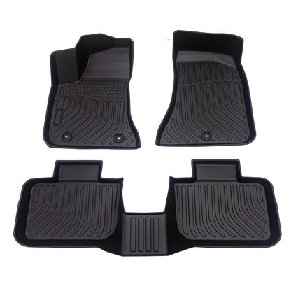 Car Floor Mats for 2012-2017 Chevy Equinox &GMC Terrain/Terrain Denali,All Weather TPE Full Set Includes 1st 2nd Row Front (for 12-17 Chevrolet Equinox/GMC Terrain/Denali)