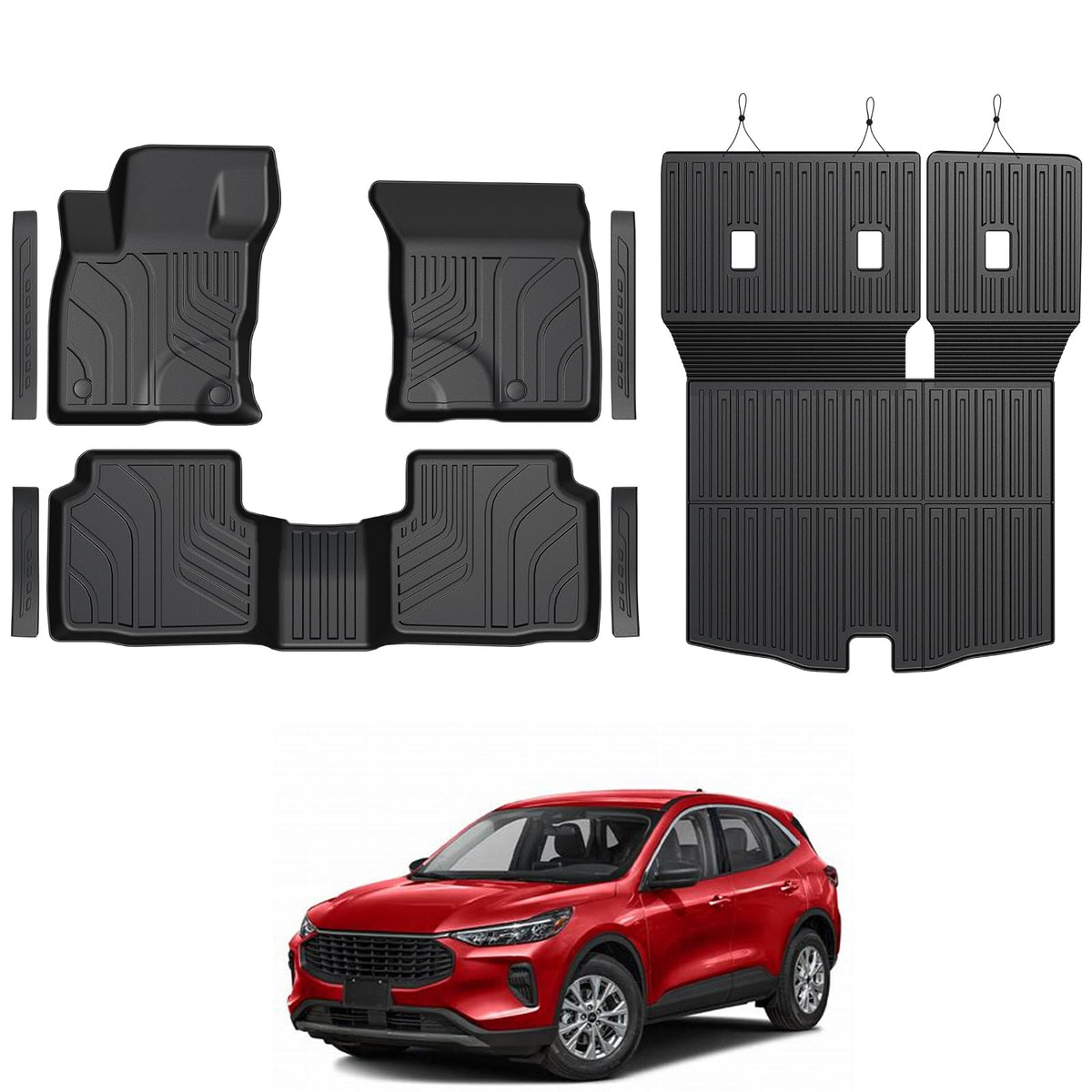 Floor Mats for 2018-2024 Ford Expedition 7-Seat Accessories