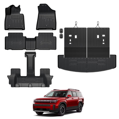 Floor Mats for 2024-2027 Hyundai Santa Fe 6/7-Seat Accessories