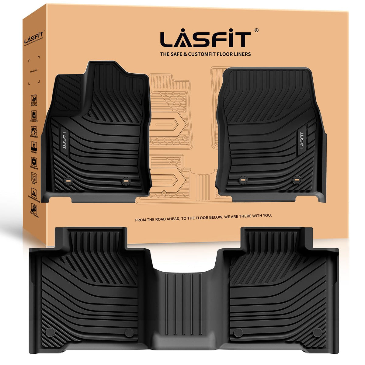 LASFIT Floor Mats for Toyota 4Runner 2013-2024 & for Lexus GX460 2014-2023