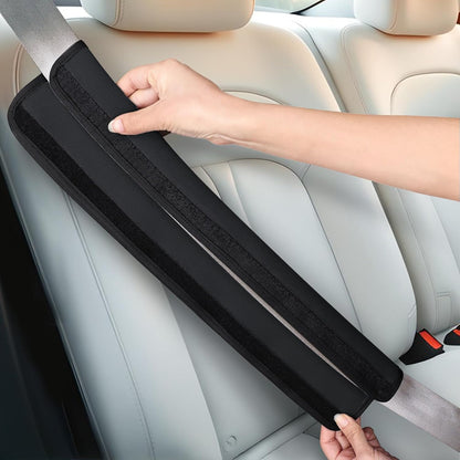 Waterproof Neoprene Car Seat Belt Cover, 19.5 Inch, Black, 1pc
