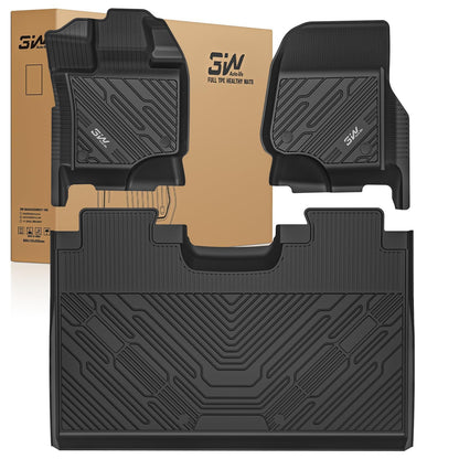 3W Floor Mats for Chevrolet Chevy Colorado/GMC Canyon Crew Cab 2023-2026